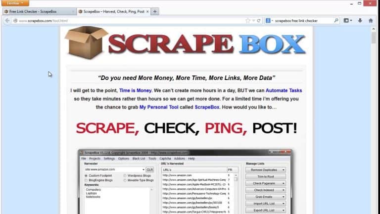 Checking Server Status and Backlinks with Scrapebox