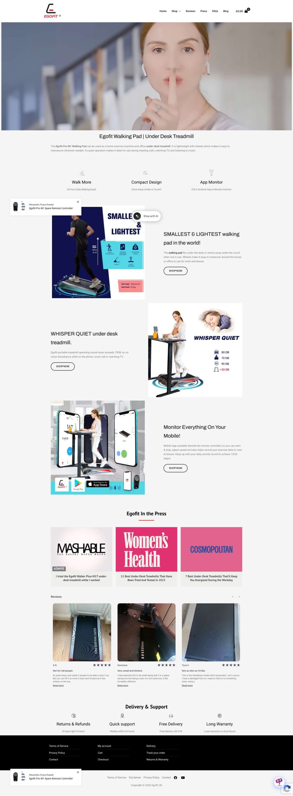 Ecommerce store website