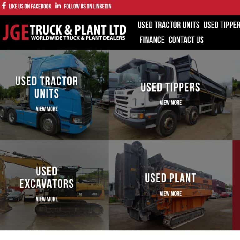 JGE Truck & Plant Web Design