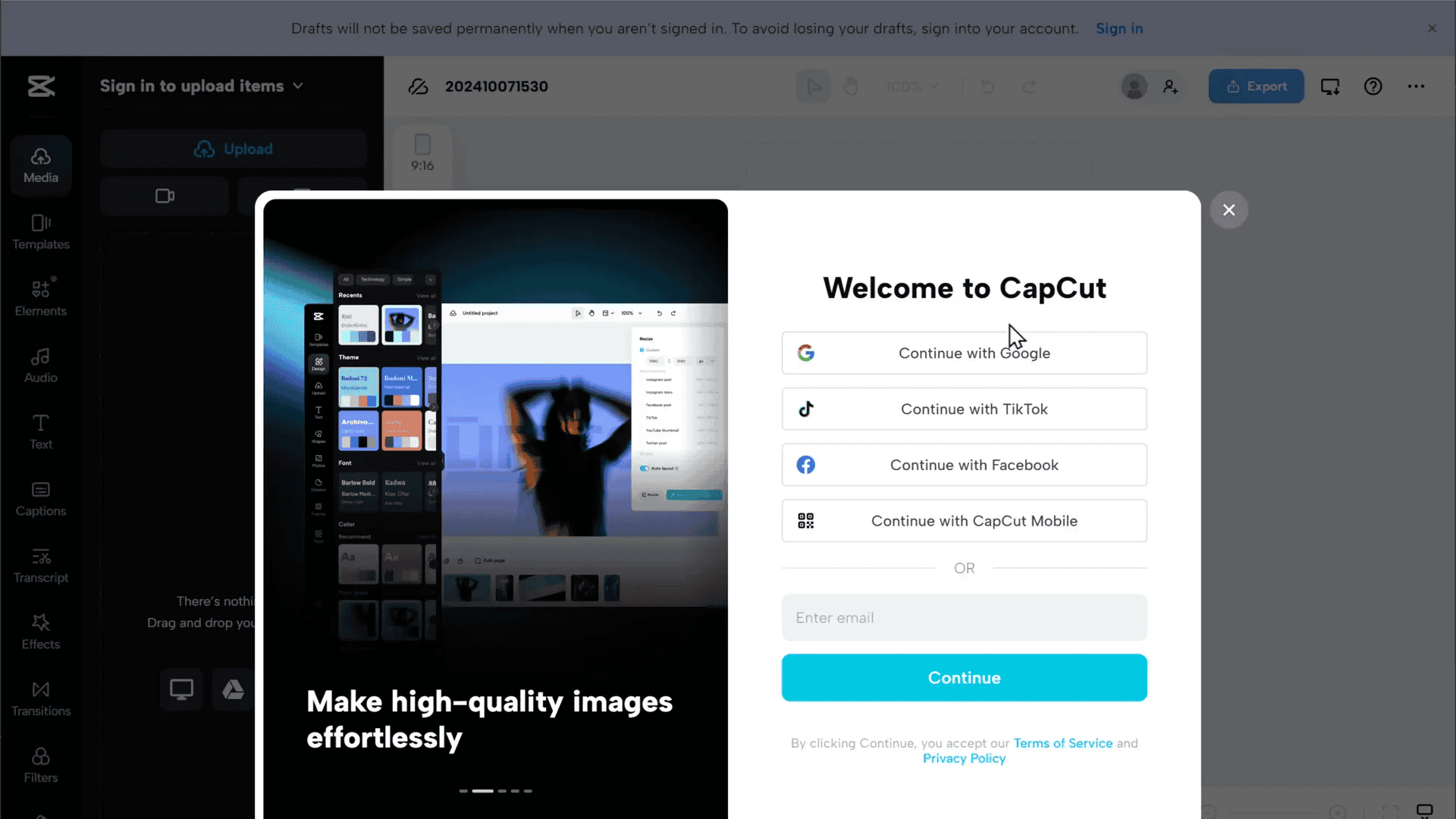 Editing video with CapCut