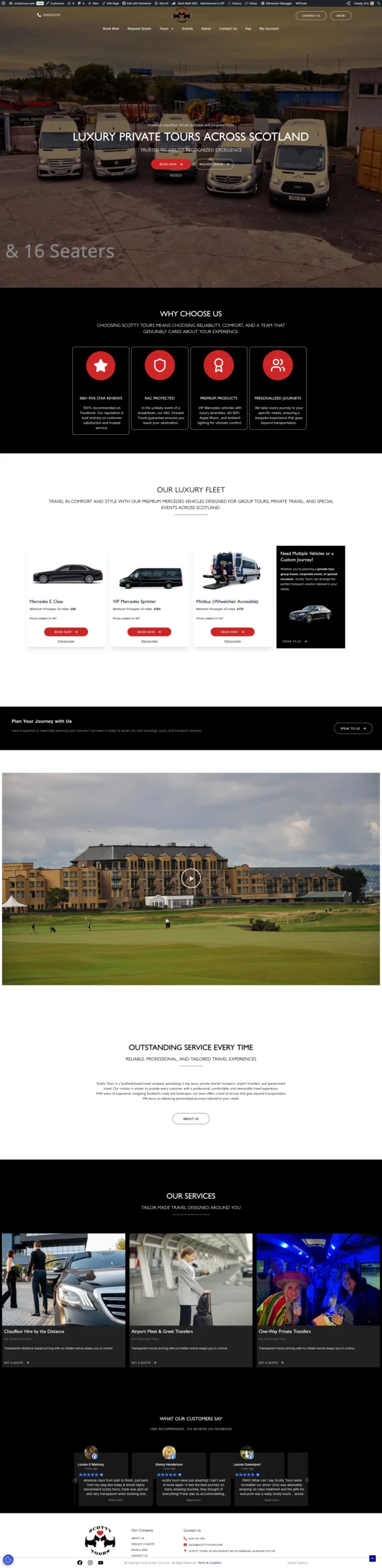 Taxi booking platform website
