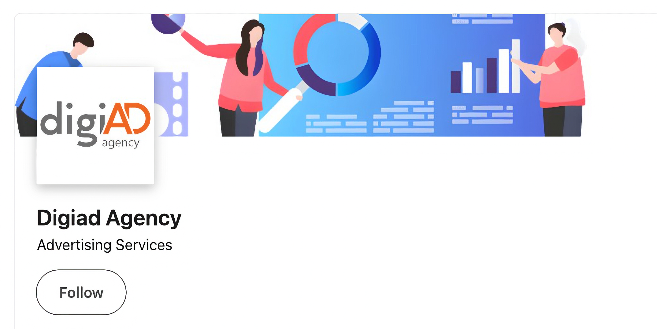 Digiad Agency LinkedIn company page - Advertising Services